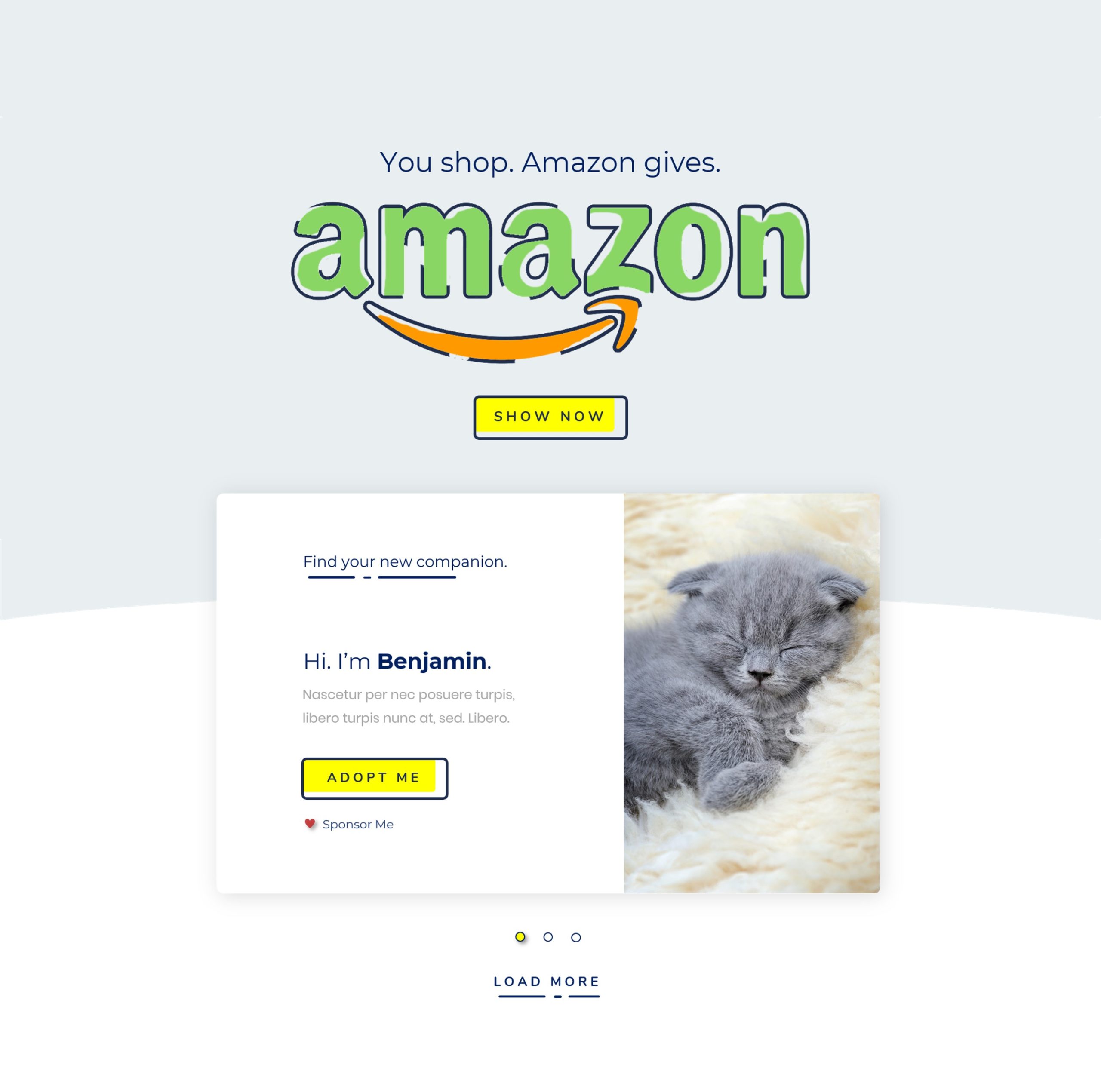 Azalea Cats amazon and adoption section