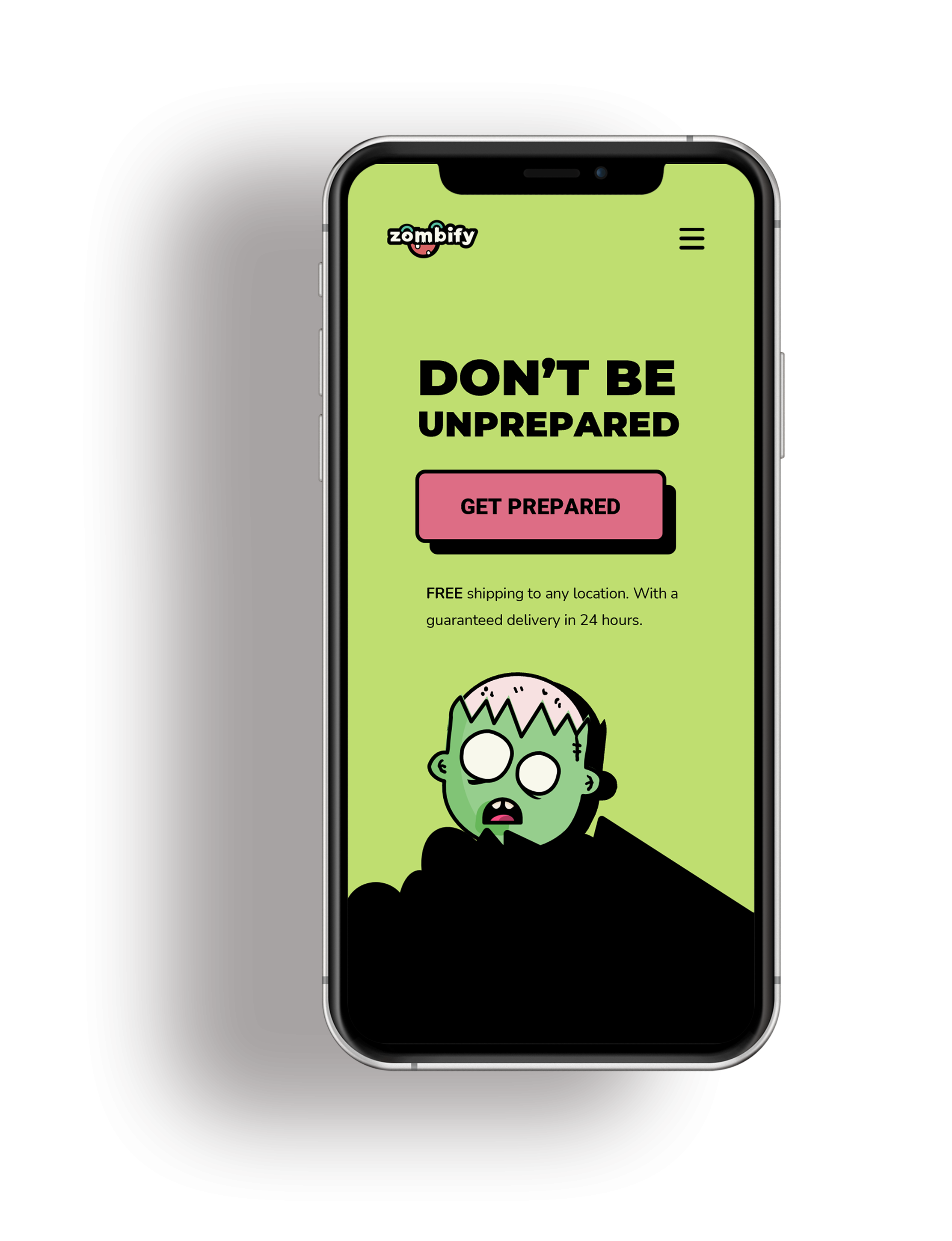 Zombify mobile mockup